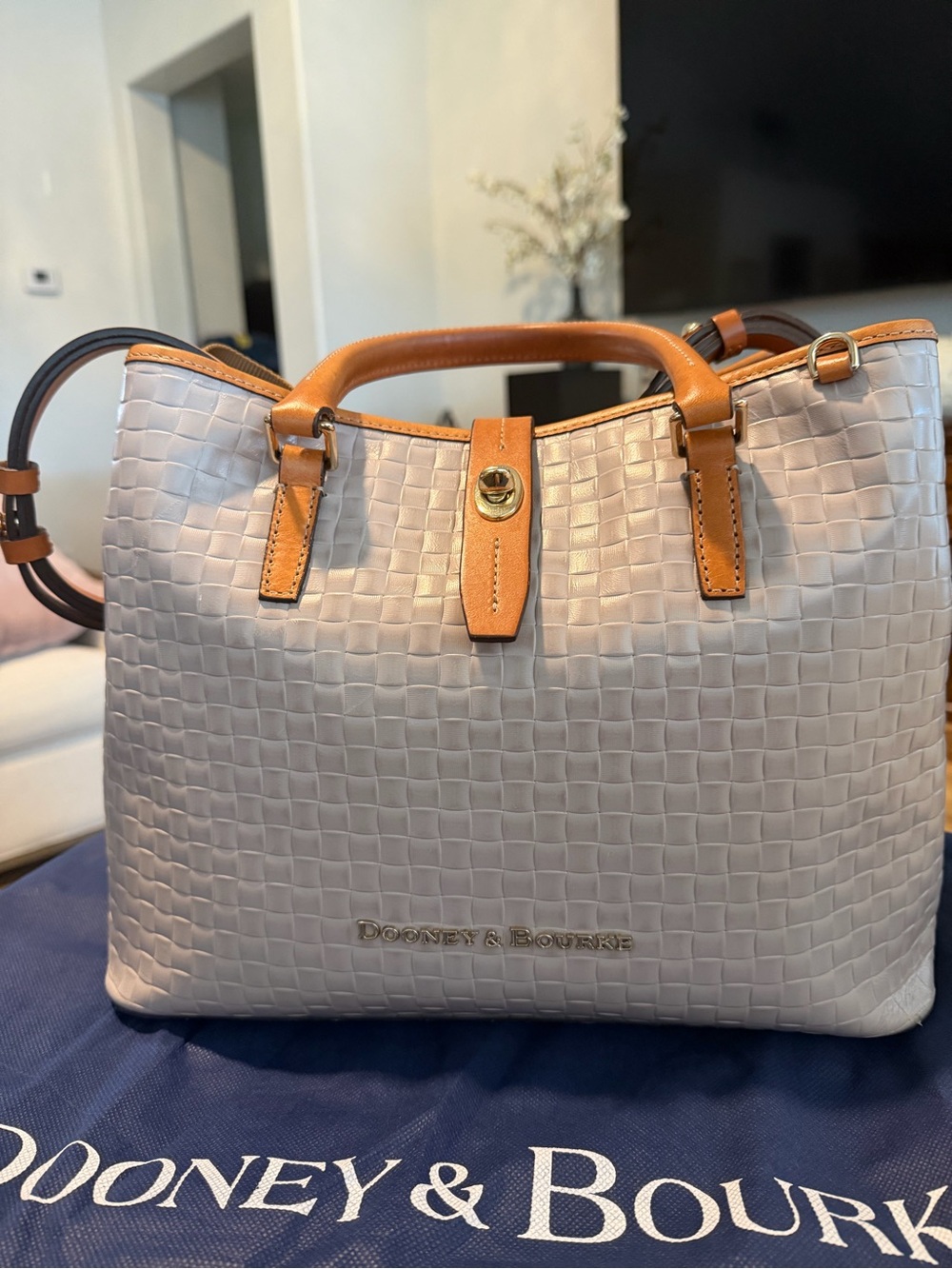DOONEY & BOURKE Claremont Woven Embossed Perry Satchel